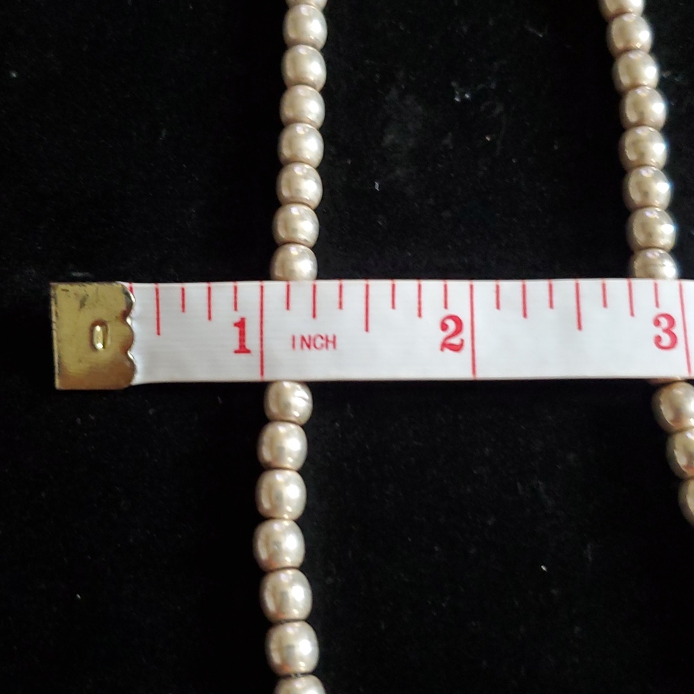Mexico 925 sterling silver large bead ball necklace , 44.5 grms - Picture 9 of 13